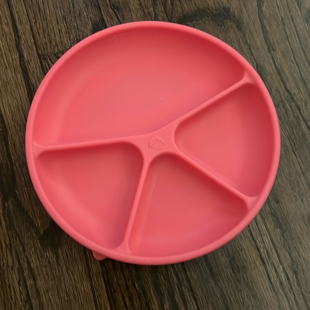 Green Sprout Pink Suction Plate